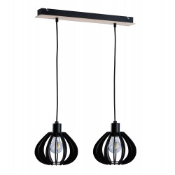 LAMPA ZWIS SUFITOWY NICOLETA BLACK AND NATURAL 814