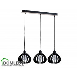 LAMPA ZWIS SUFITOWY NICOLETA BLACK AND NATURAL 815