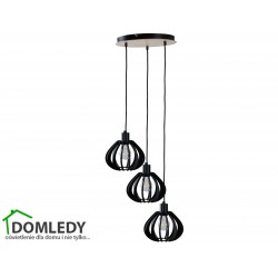 LAMPA ZWIS SUFITOWY NICOLETA BLACK AND NATURAL 816