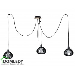 LAMPA ZWIS SUFITOWY NICOLETA BLACK AND NATURAL 818