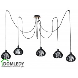 LAMPA ZWIS SUFITOWY NICOLETA BLACK AND NATURAL 817