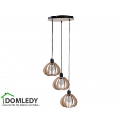 LAMPA ZWIS SUFITOWY NICOLETA NATURAL AND BLACK 826