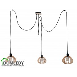 LAMPA ZWIS SUFITOWY NICOLETA NATURAL AND BLACK 828