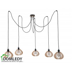 LAMPA ZWIS SUFITOWY NICOLETA NATURAL AND BLACK 829